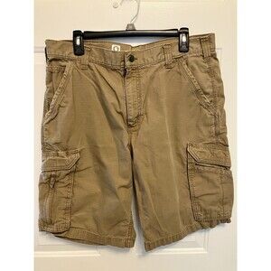 Men’s Carhartt Force Brown Cargo Shorts Size 36 Relaxed Fit